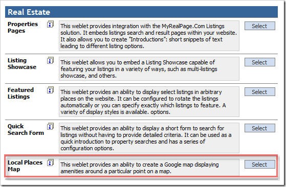 weblet-selector