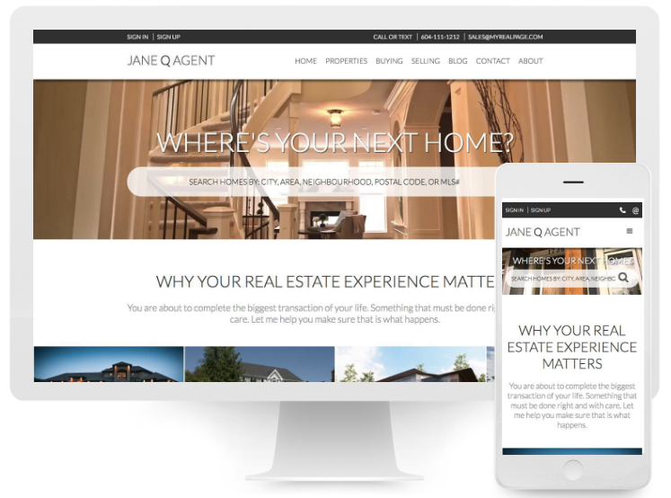 responsive website real estate