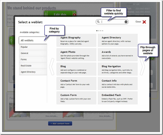 weblet-picker