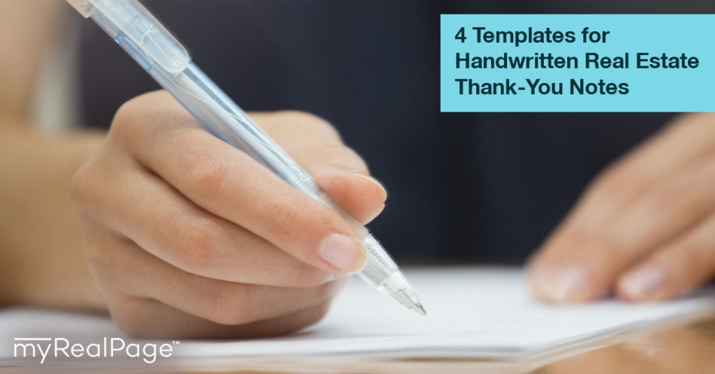 4 Templates for Handwritten Real Estate Thank-You Notes ...