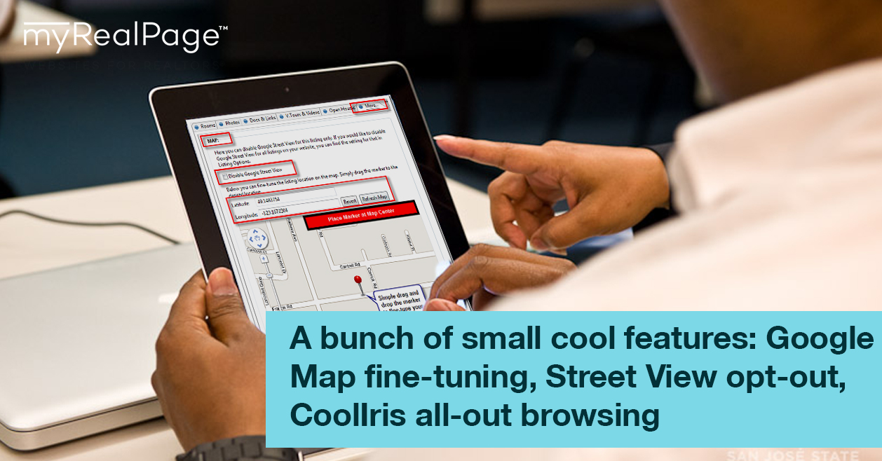 A bunch of small cool features: Google Map fine-tuning, Street View opt-out, CoolIris all-out browsing