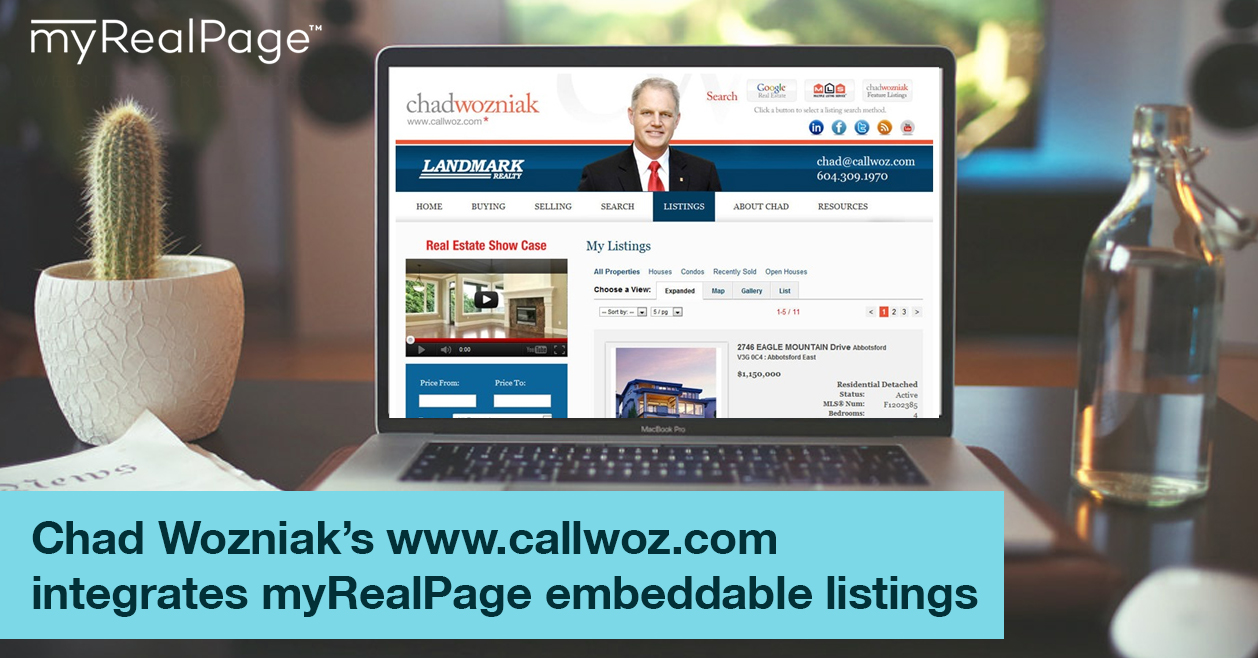 Chad Wozniak’s www.callwoz.com integrates myRealPage embeddable listings