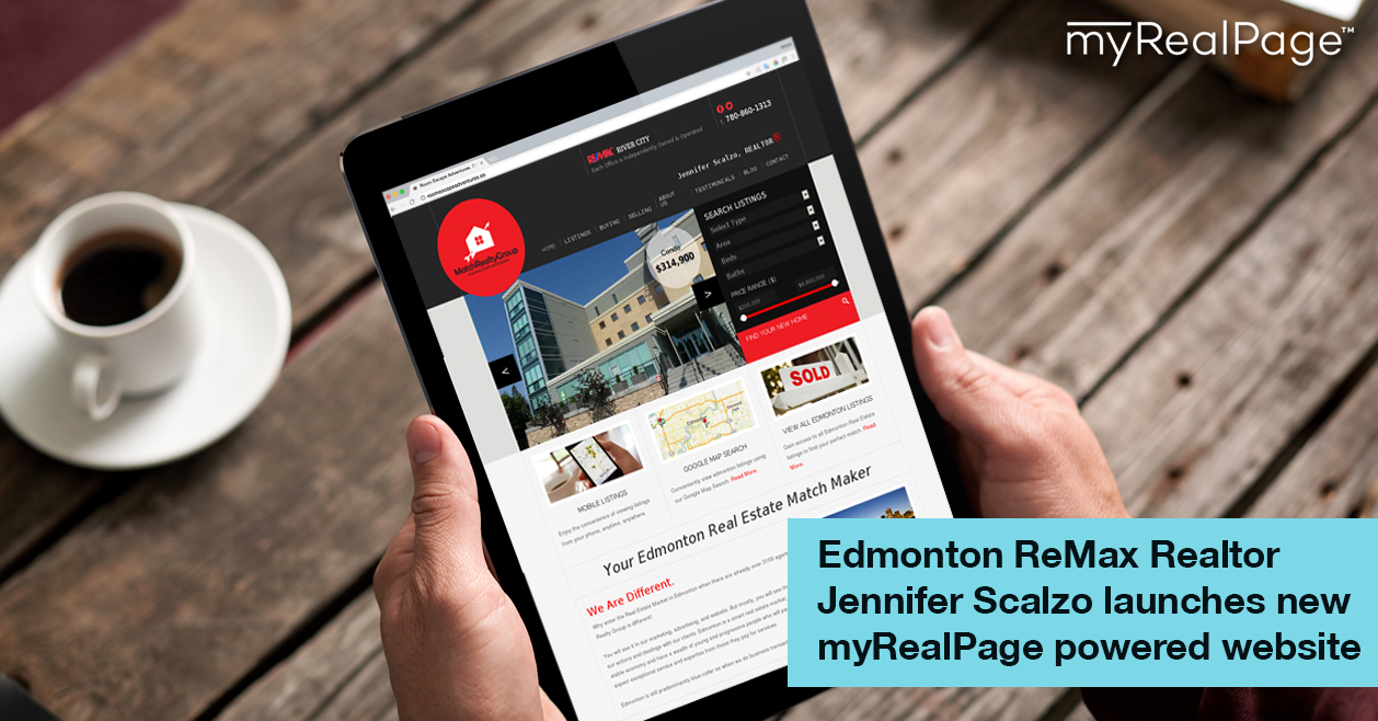 Edmonton ReMax Realtor Jennifer Scalzo launches new myRealPage powered website