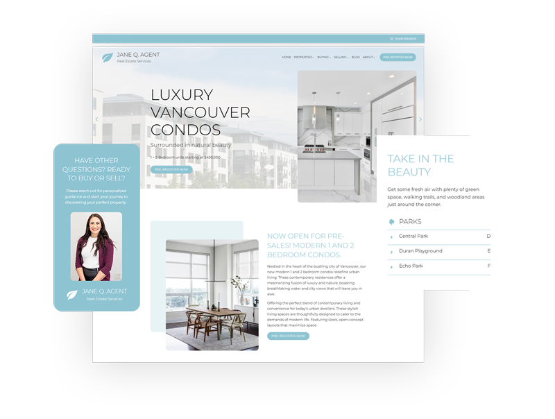 landing pages for realtors