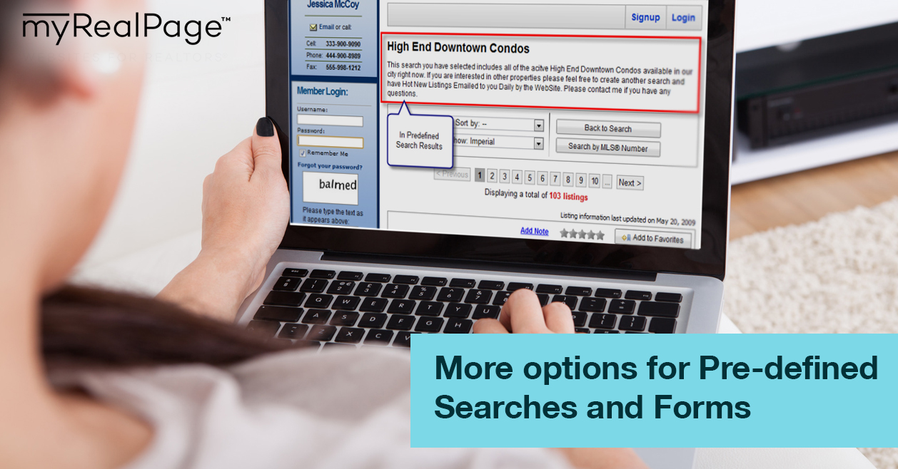 More options for Pre-defined Searches and Forms