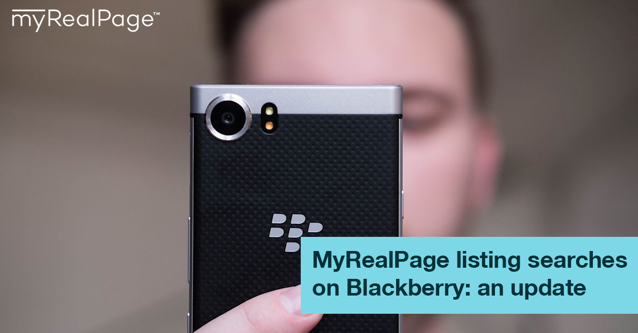 MyRealPage Listing Searches On Blackberry: An Update