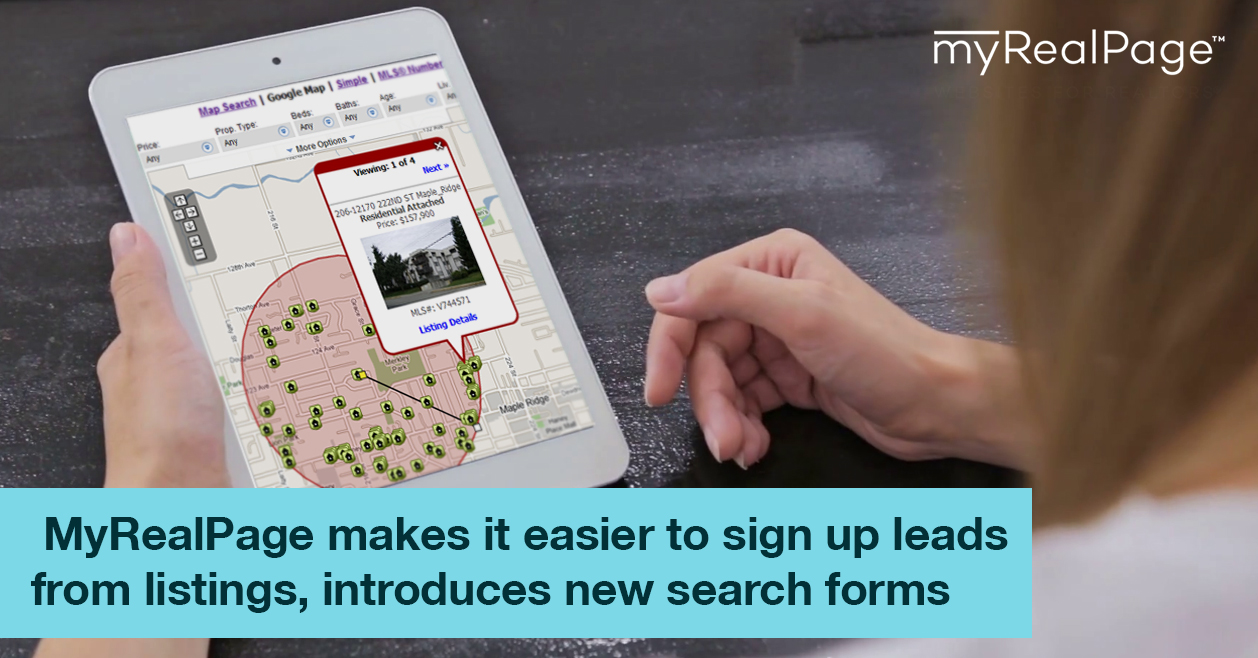 MyRealPage Makes It Easier To Sign Up Leads From Listings, Introduces New Search Forms