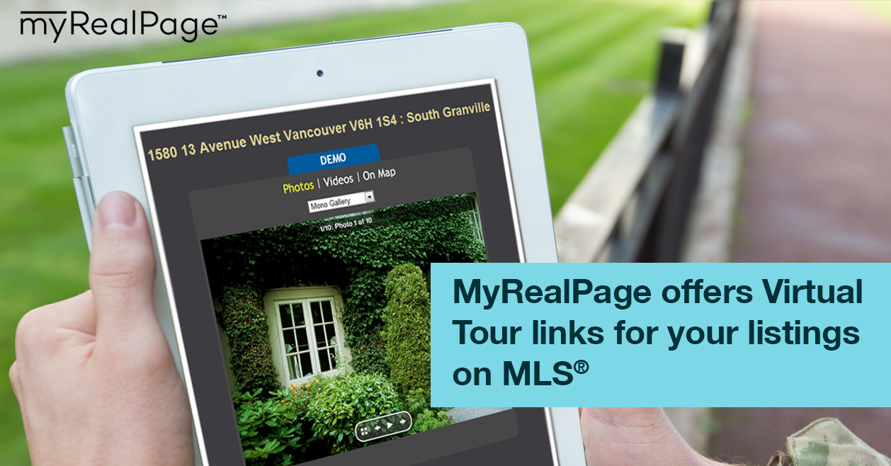 MyRealPage offers Virtual Tour links for your listings on MLS®