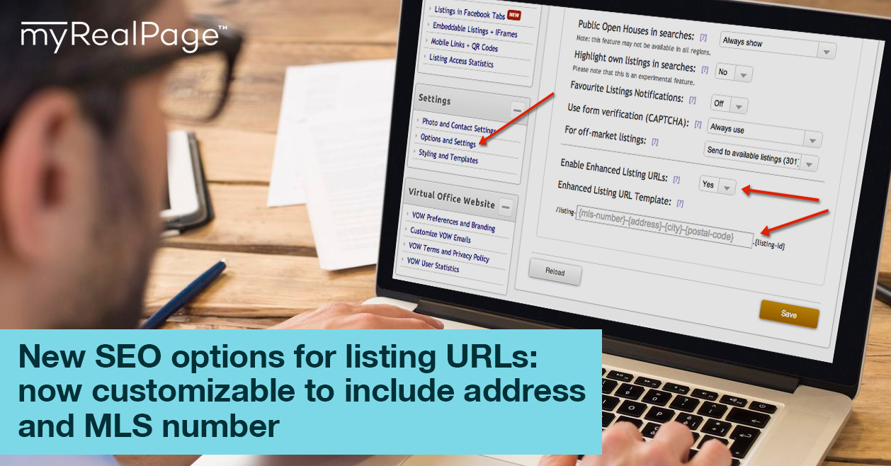 New SEO options for listing URLs: now customizable to include address and MLS number