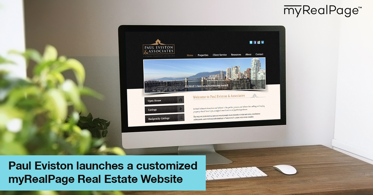 Paul Eviston Launches A Customized MyRealPage Real Estate Website