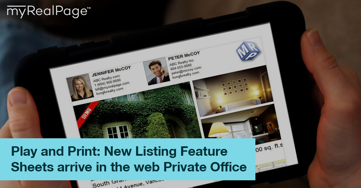 Play And Print: New Listing Feature Sheets Arrive In The Web Private Office