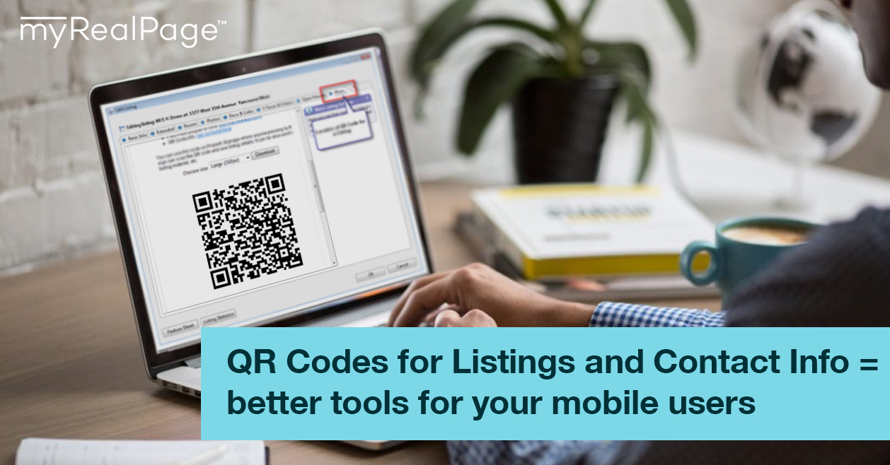 QR Codes for Listings and Contact Info = better tools for your mobile users