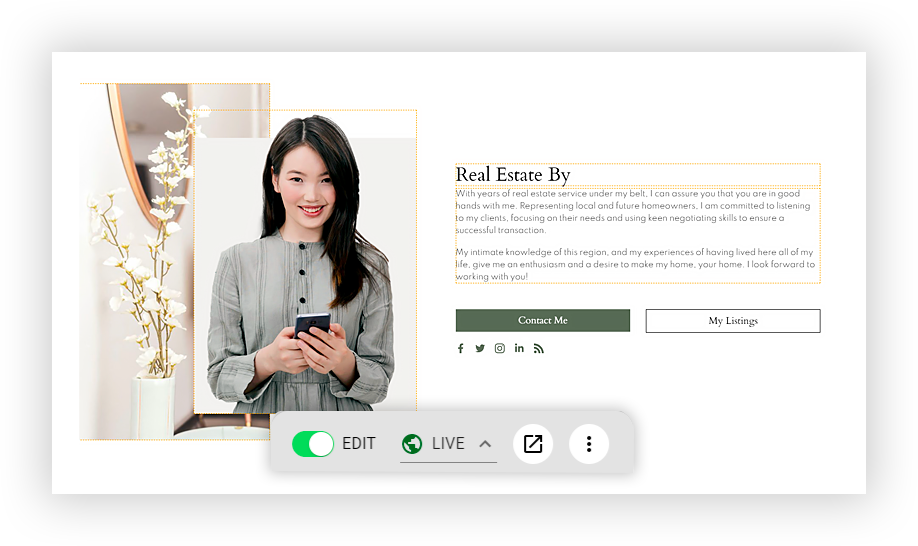easy to edit real estate website