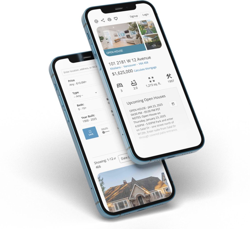 real estate listings on an iphone