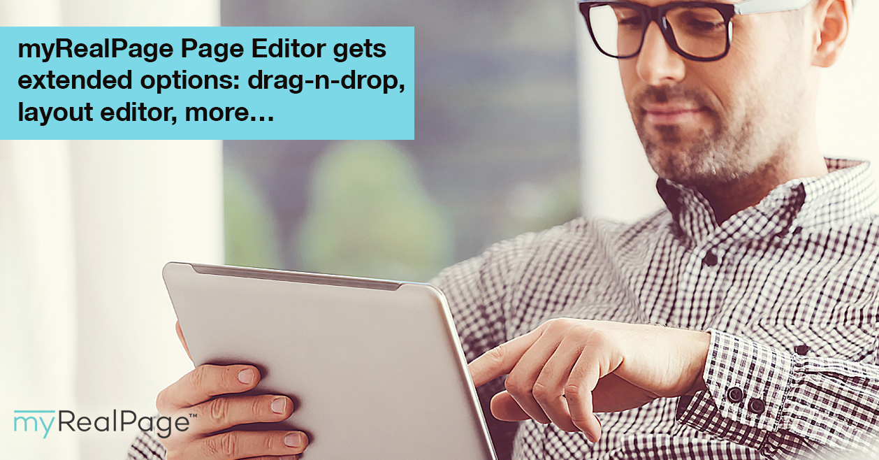 MyRealPage Page Editor Gets Extended Options: Drag-N-Drop, Layout Editor, More…