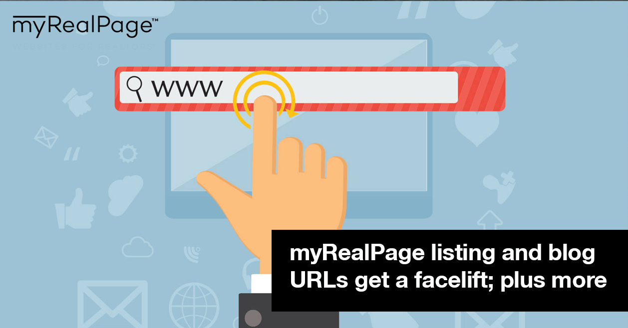 myRealPage listing and blog URLs get a facelift; plus more