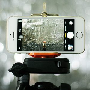 Smartphone on a tripod