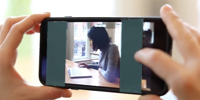 Tape over your phone screen to see what will be visible in the video